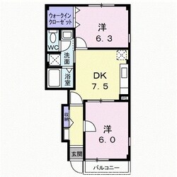 サンライズｋ３　Ａの物件間取画像